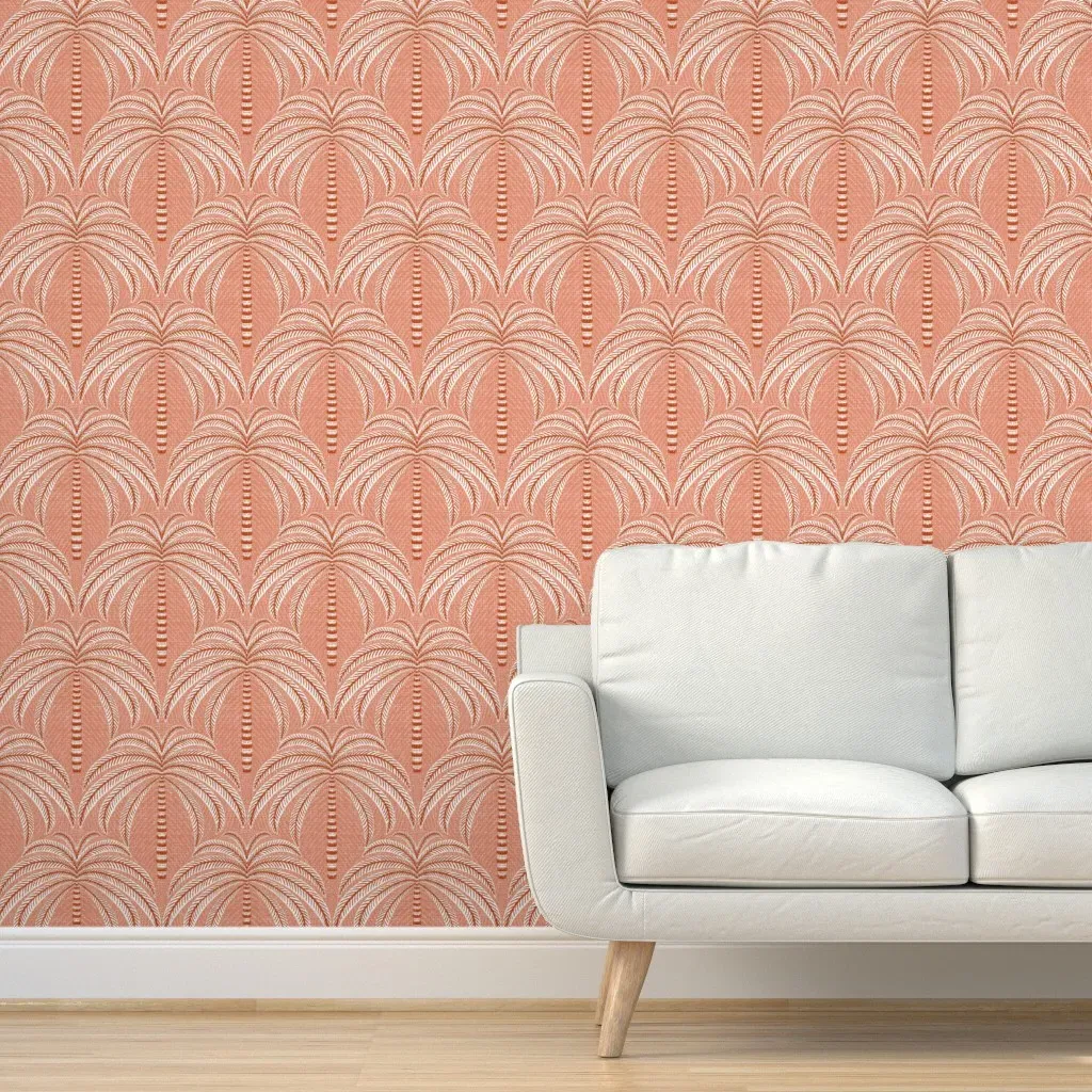 Palm Springs Palm Tree Peel and Stick Wallpaper - Terracotta product
