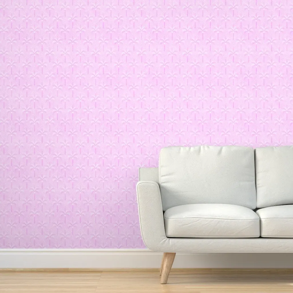 Palm Springs Palm Trees Peel and Stick Wallpaper - Pink product