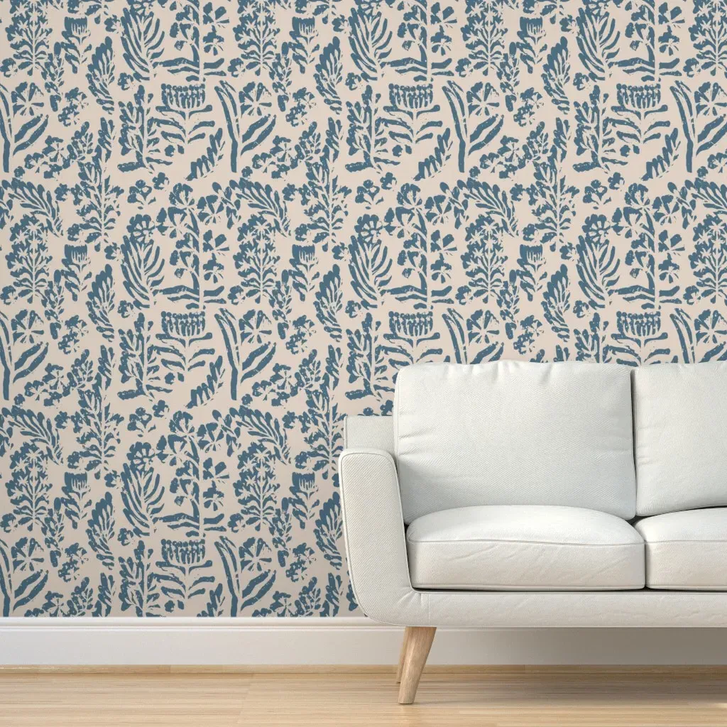Paloma Peel and Stick Wallpaper Removable - Dusty Blue product