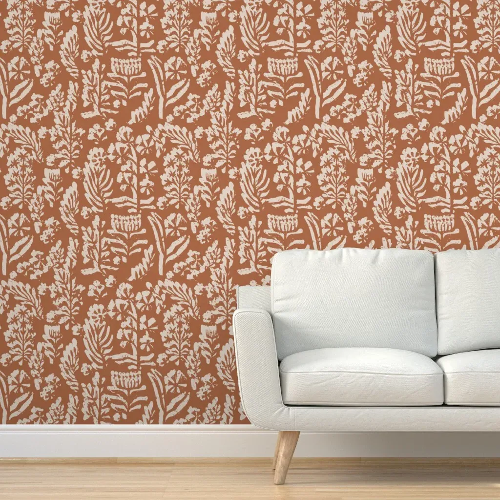 Paloma Peel and Stick Wallpaper - Terracotta product