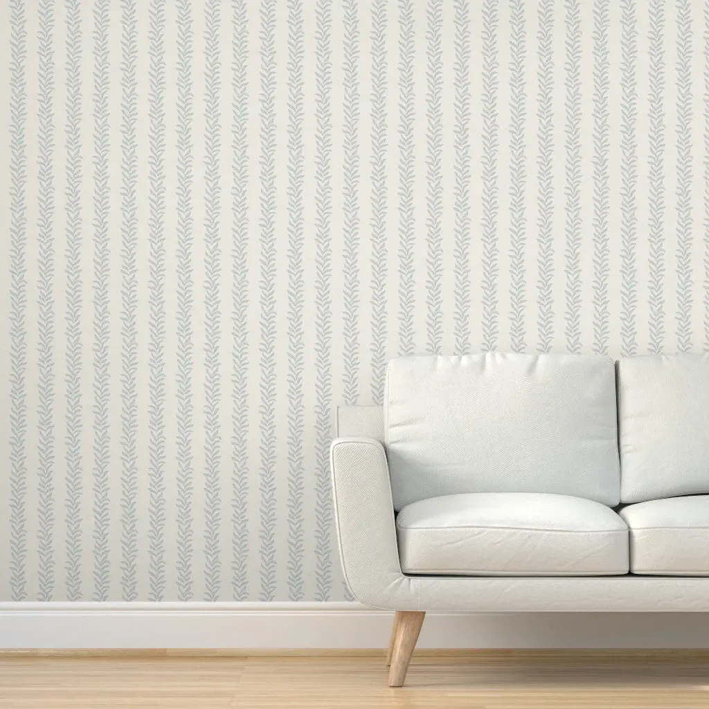 Paloma Vine Stripe Peel and Stick Wallpaper - Light Blue product