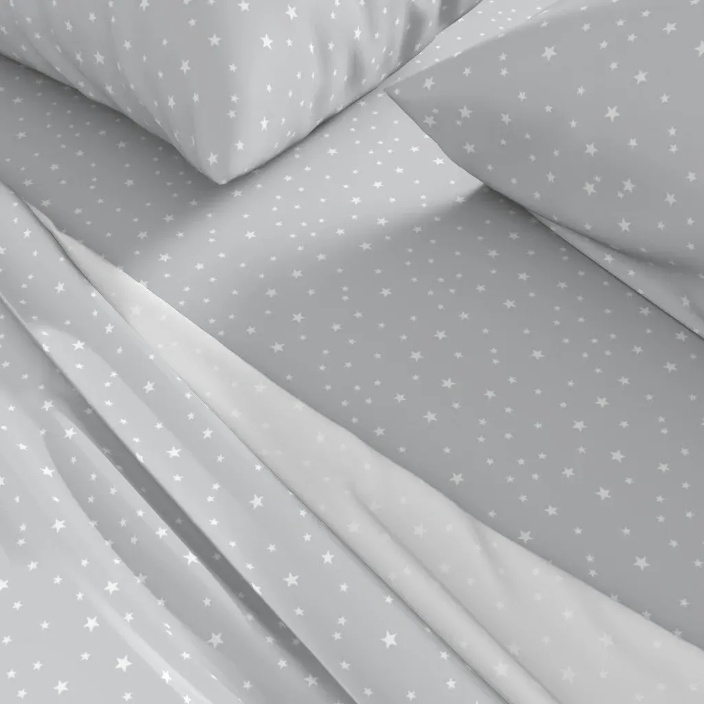 Panda Dreams Stars King Sheet Set - White alternate view
