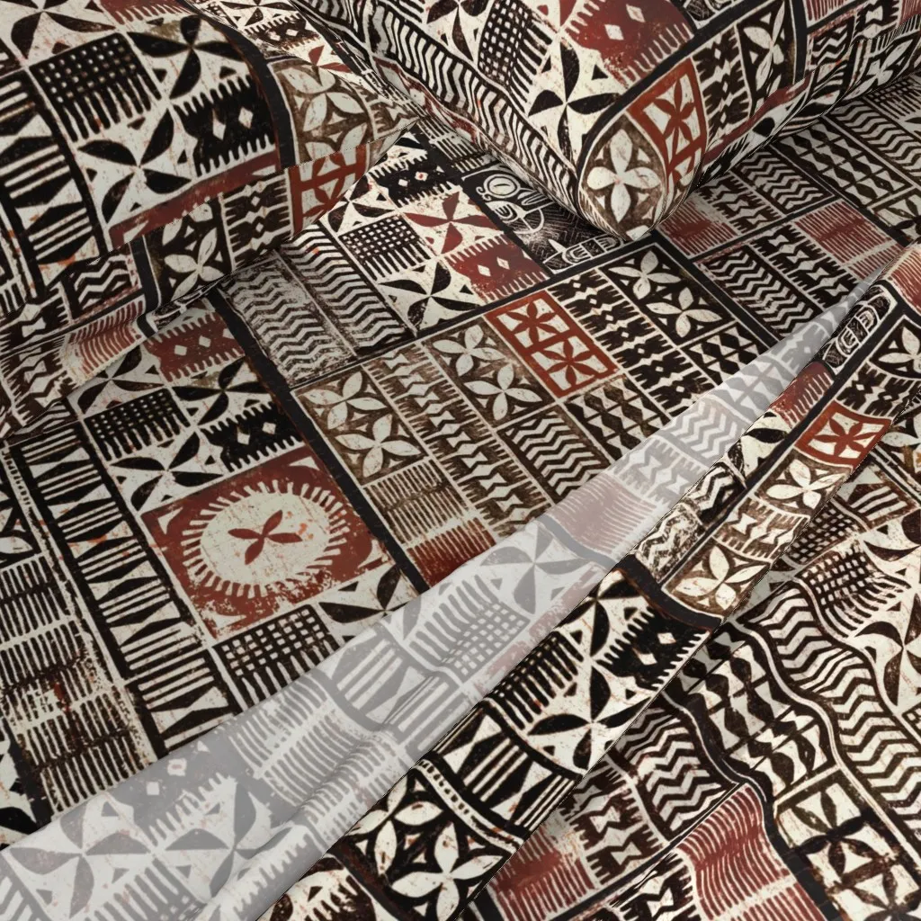 Panpacific Tapa 2A Cal King Sheet Set - Dark Brown alternate view