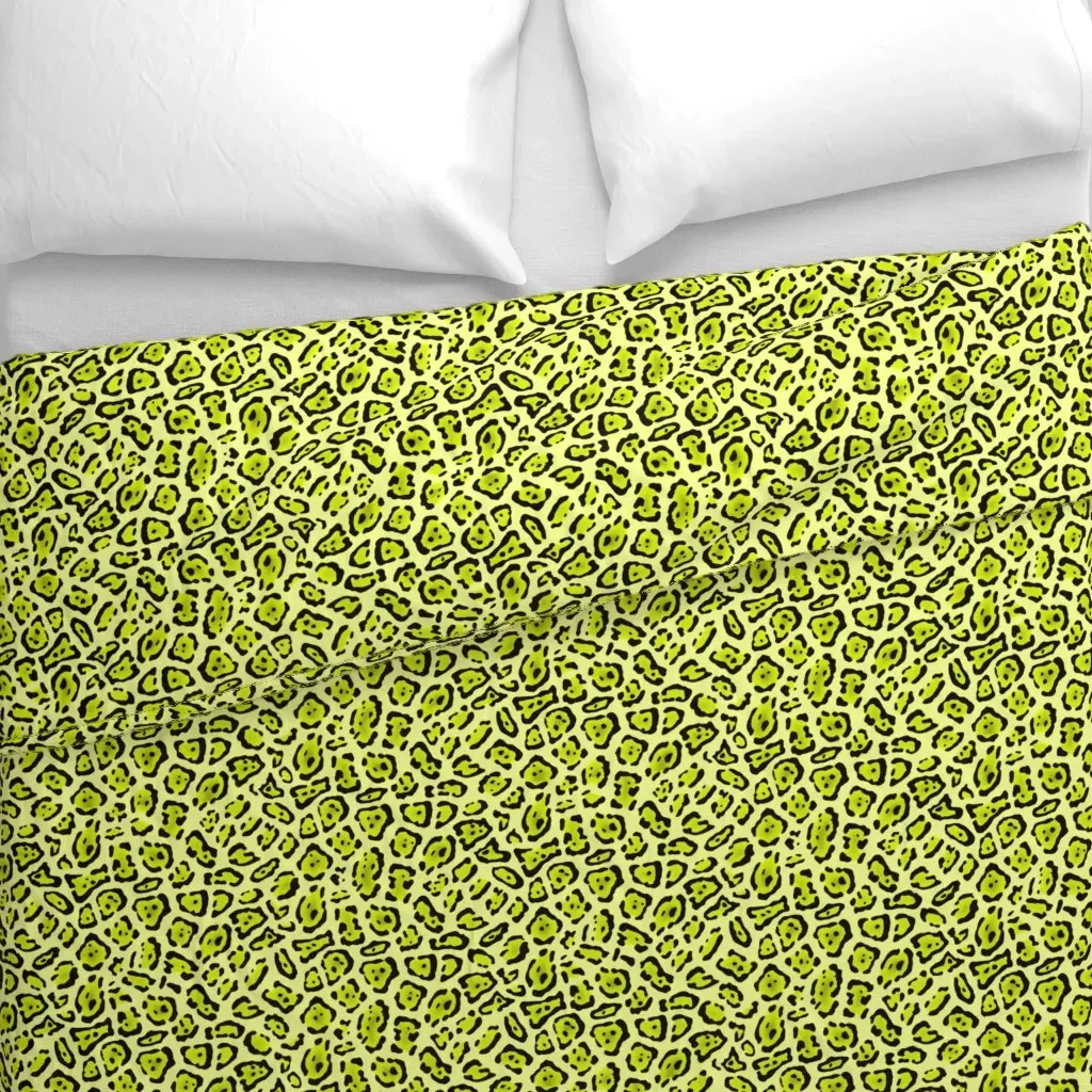 Panther Duvet Cover - Lime Green alternate view