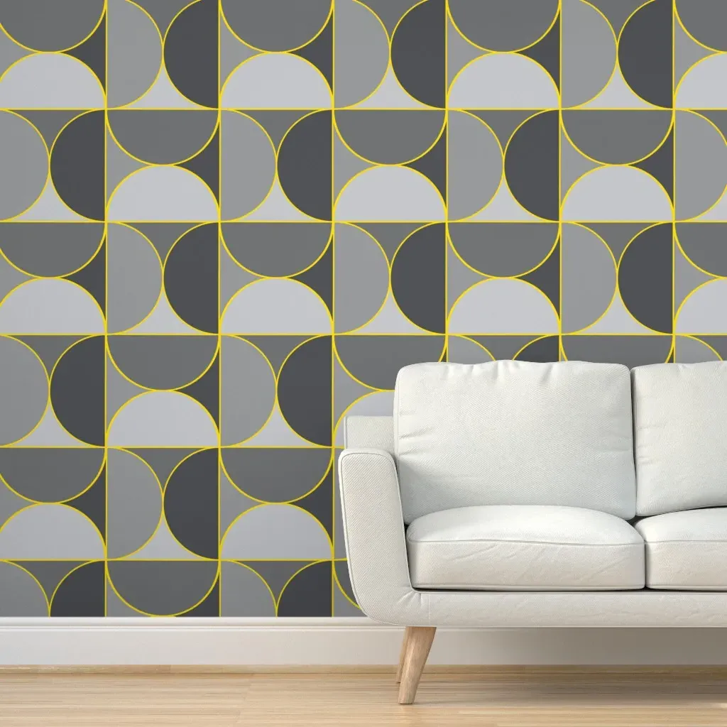 Pantone 2021 60s Shapes Peel and Stick Wallpaper - Gray product