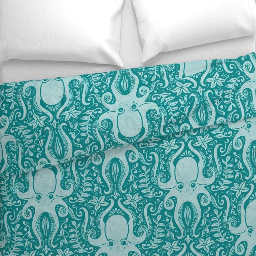Pantone Ultra Steady Octopus Duvet Cover - Teal alternate view