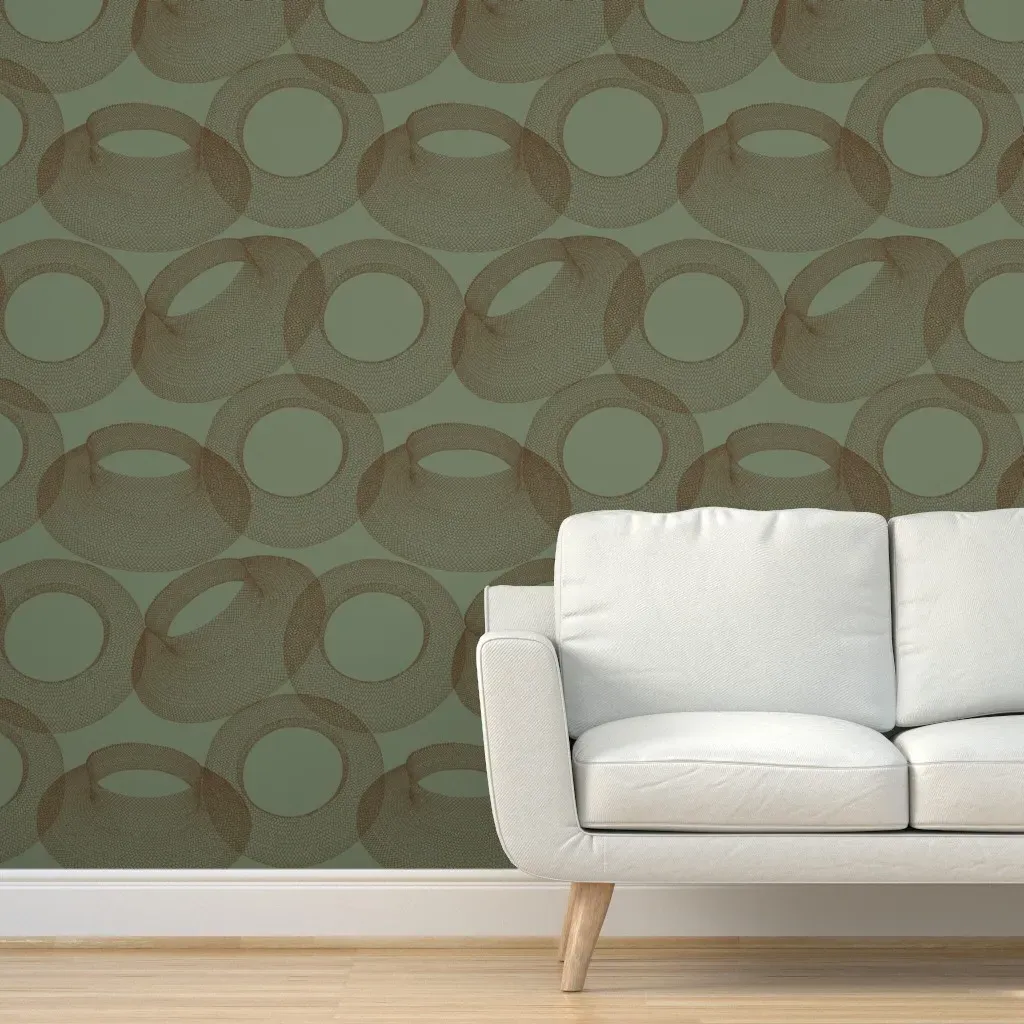 Papale Sage Peel and Stick Wallpaper - Brown product