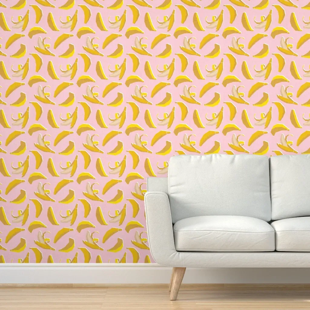 Paper Cut Geo Bananas Peel and Stick Wallpaper - Yellow product