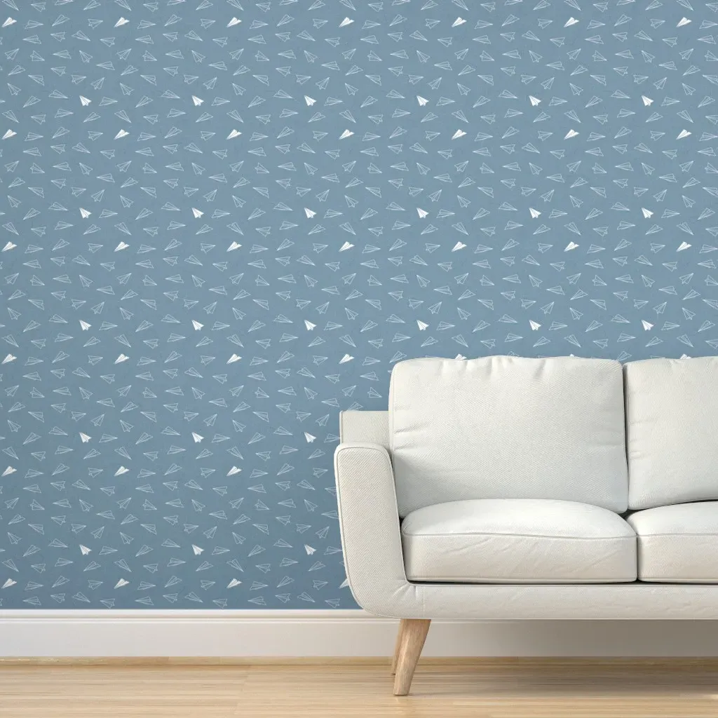 Paper Jets Peel and Stick Wallpaper - Blue, White product