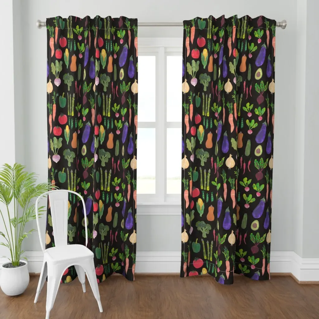 Papercut Collage Curtain Panel - Dark Green product