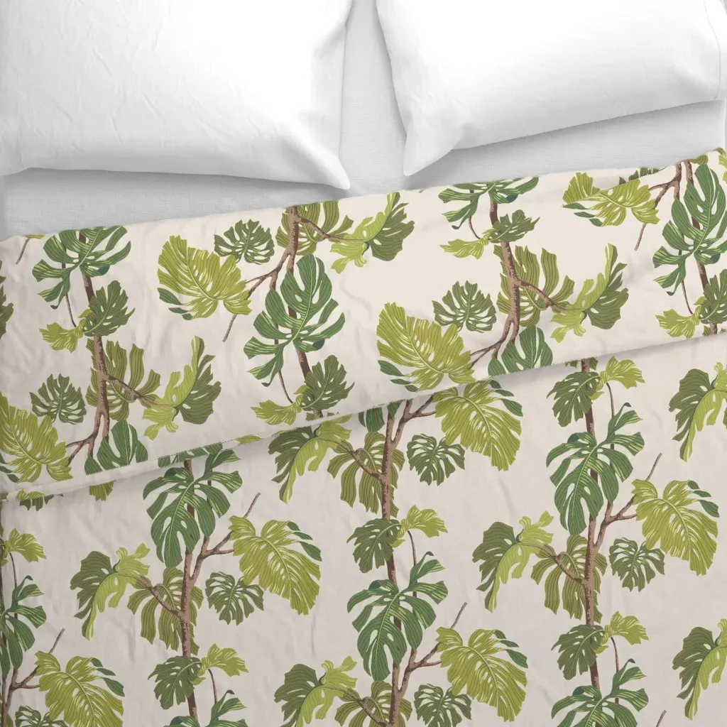 Park Avenue 1A Duvet Cover - Green alternate view