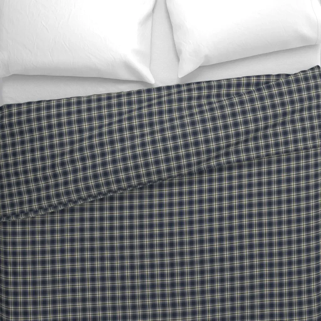 Parker Plaid Duvet Cover - Navy Blue alternate view