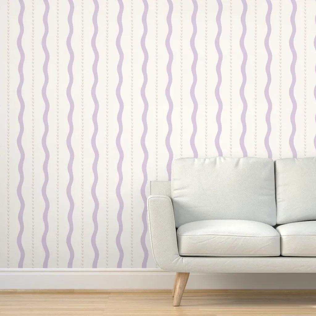 Parker Stripe Peel and Stick Wallpaper - Lavender product