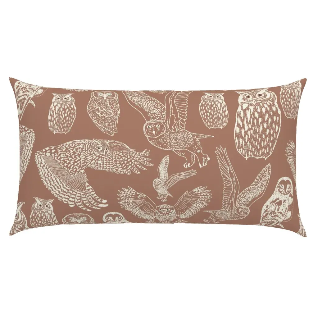Parliament Of Owls In Flight King Pillow Sham - Off-White product