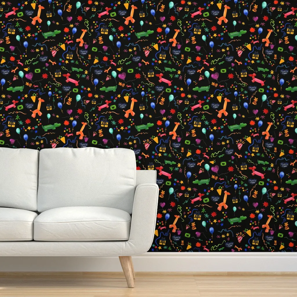 Party Animals Balloons Peel and Stick Wallpaper - Multicolored product