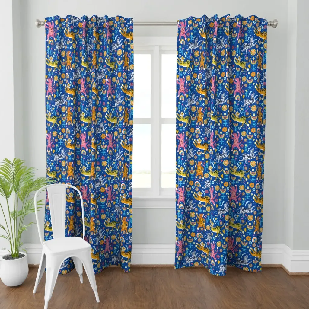 Party Animals Curtain Panel - Orange product