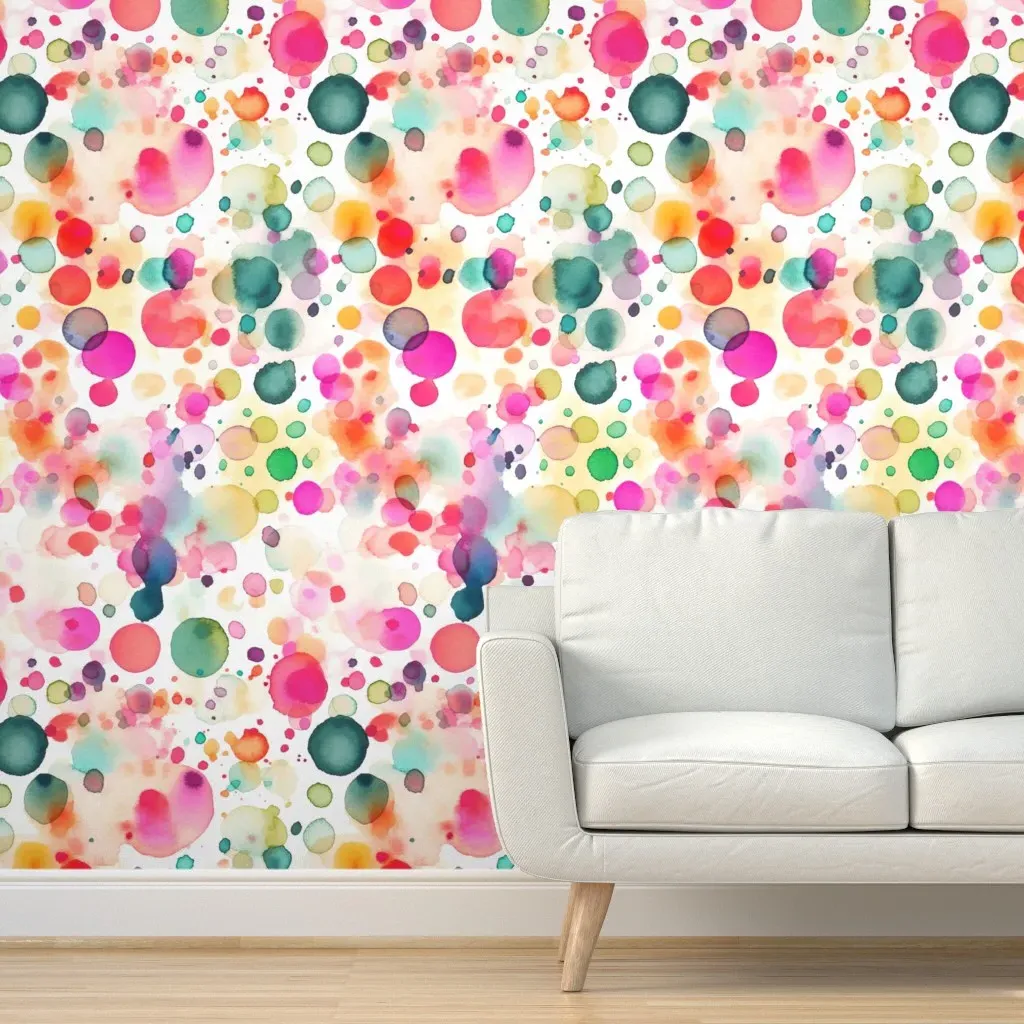 Partytime Confetti Peel and Stick Wallpaper - Pink product