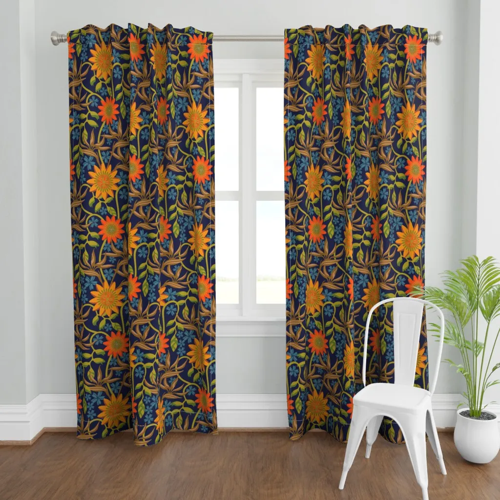 Passion And Paradise Curtain Panel - Orange product