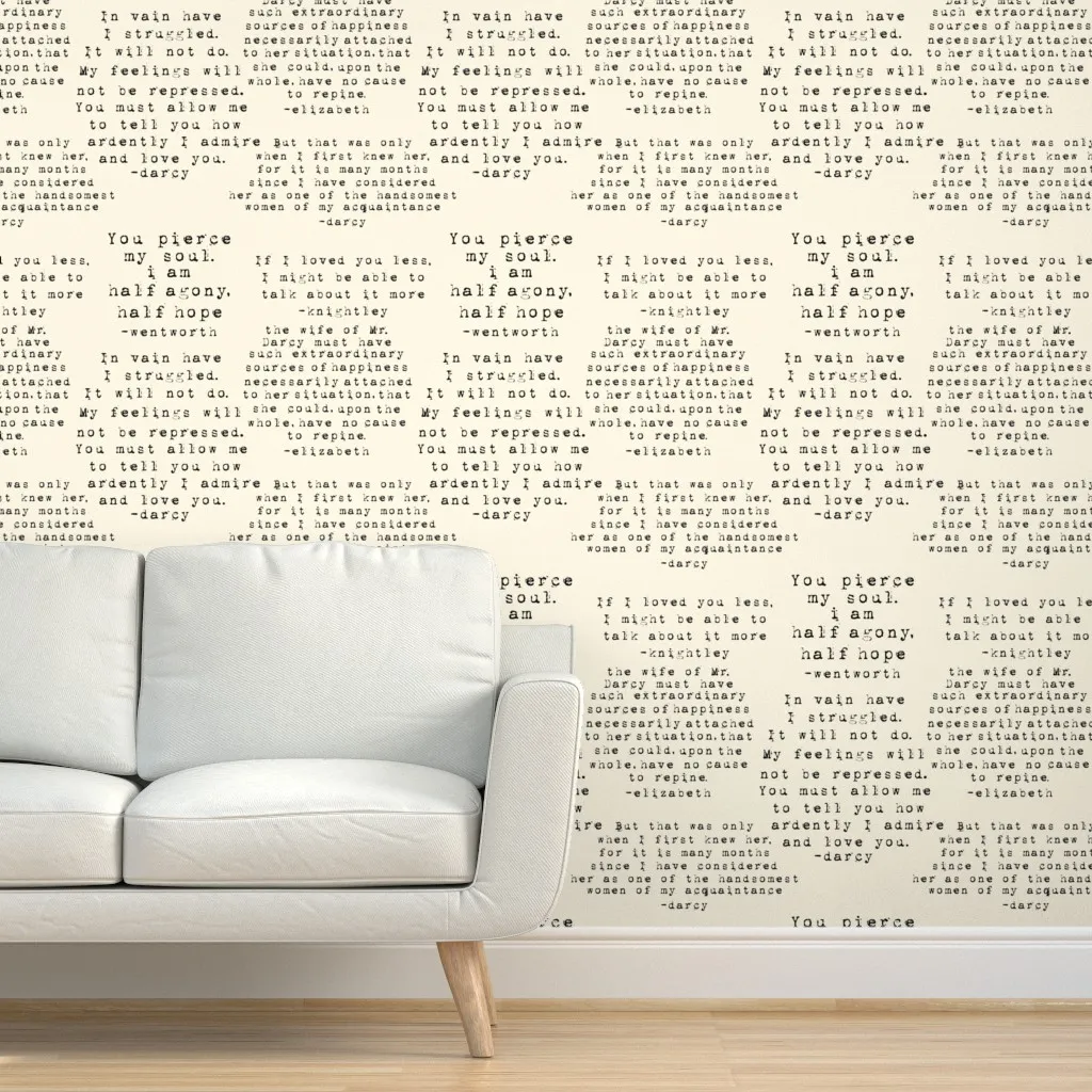 Passion Of Jane Austen Peel and Stick Wallpaper - Cream product