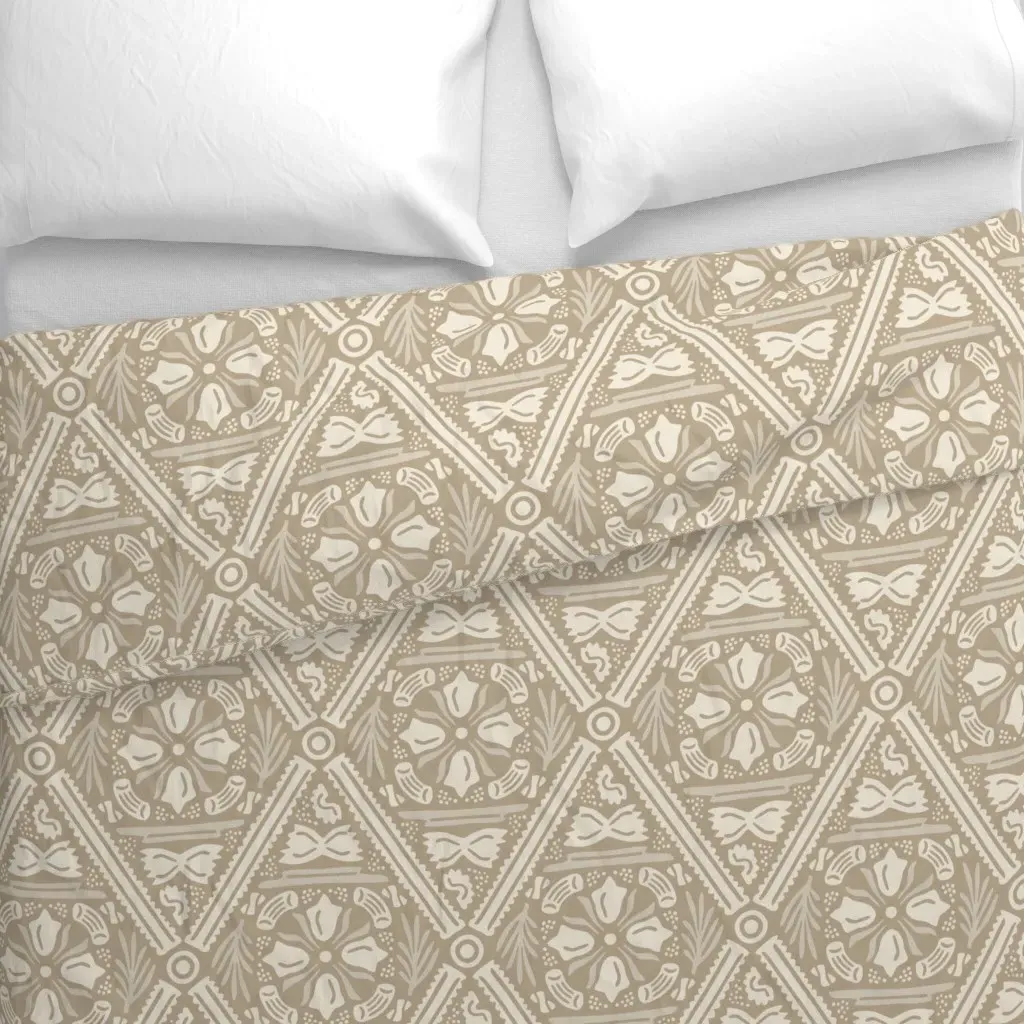 Pasta Basta Harlequin Large Duvet Cover - Beige alternate view