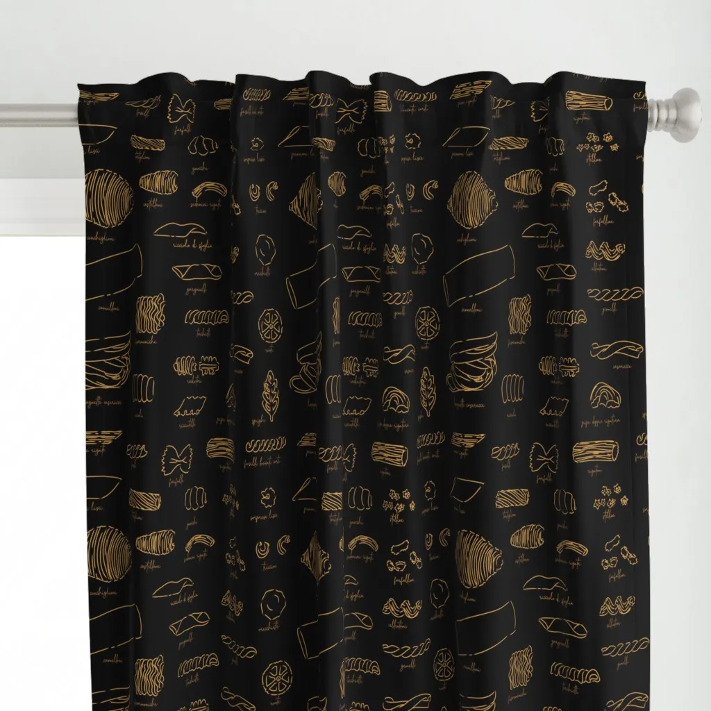 Pasta Type Chart Curtain Panel - Beige alternate view
