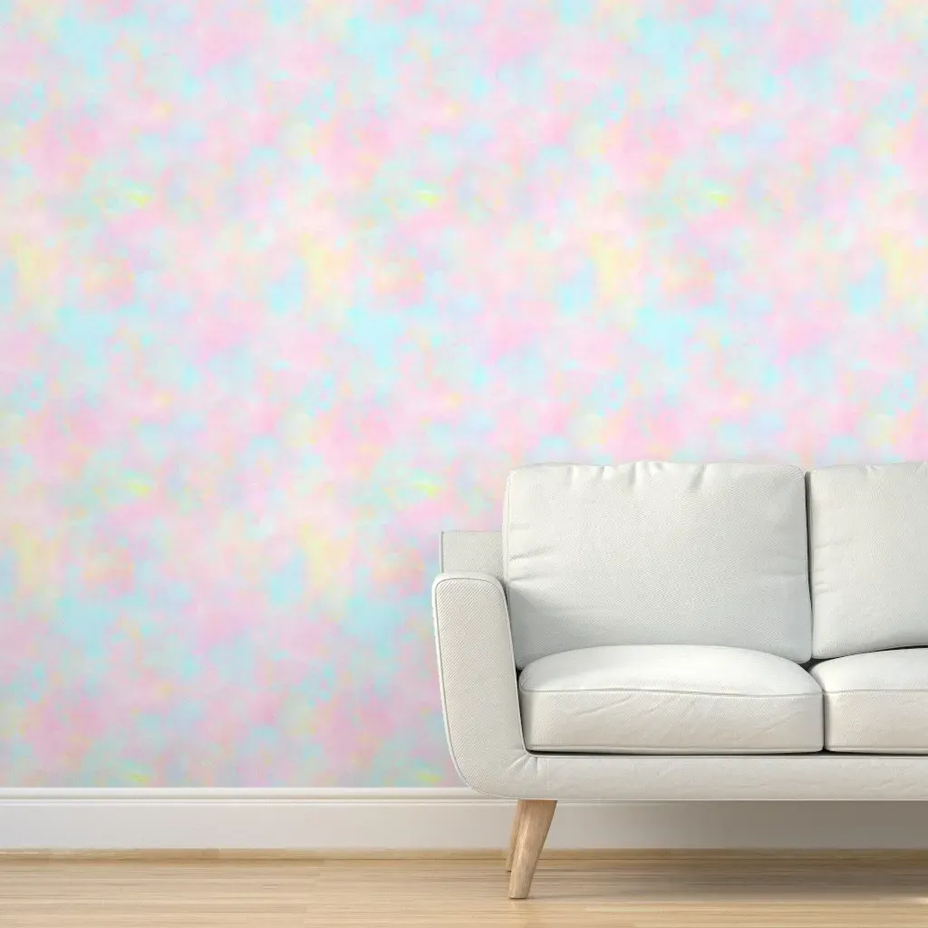 Pastel Cloud Tie-Dye Peel and Stick Wallpaper - Pink product