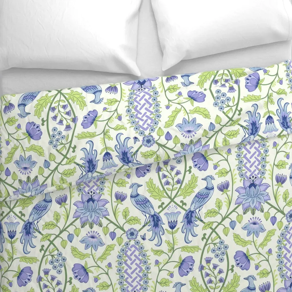 Pastel Comforts Chinoiserie Duvet Cover - Periwinkle alternate view