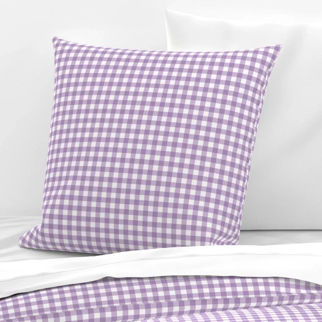 Pastel Gingham Check Euro Pillow Sham - Lilac, White product
