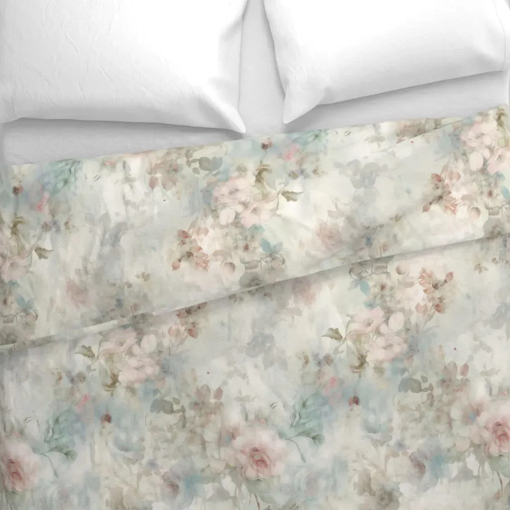Pastel Meadows Vintage Duvet Cover alternate view