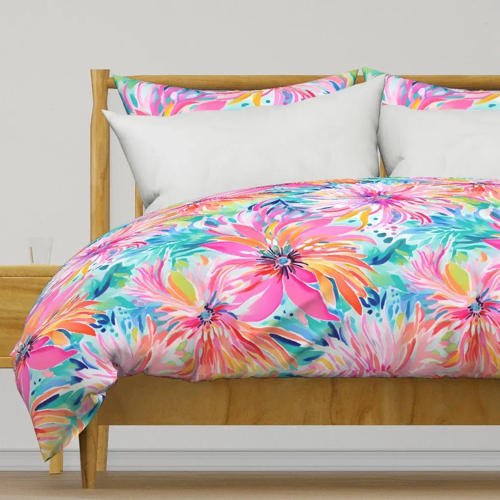 Pastel Preppy Pattern Duvet Cover - Pink product