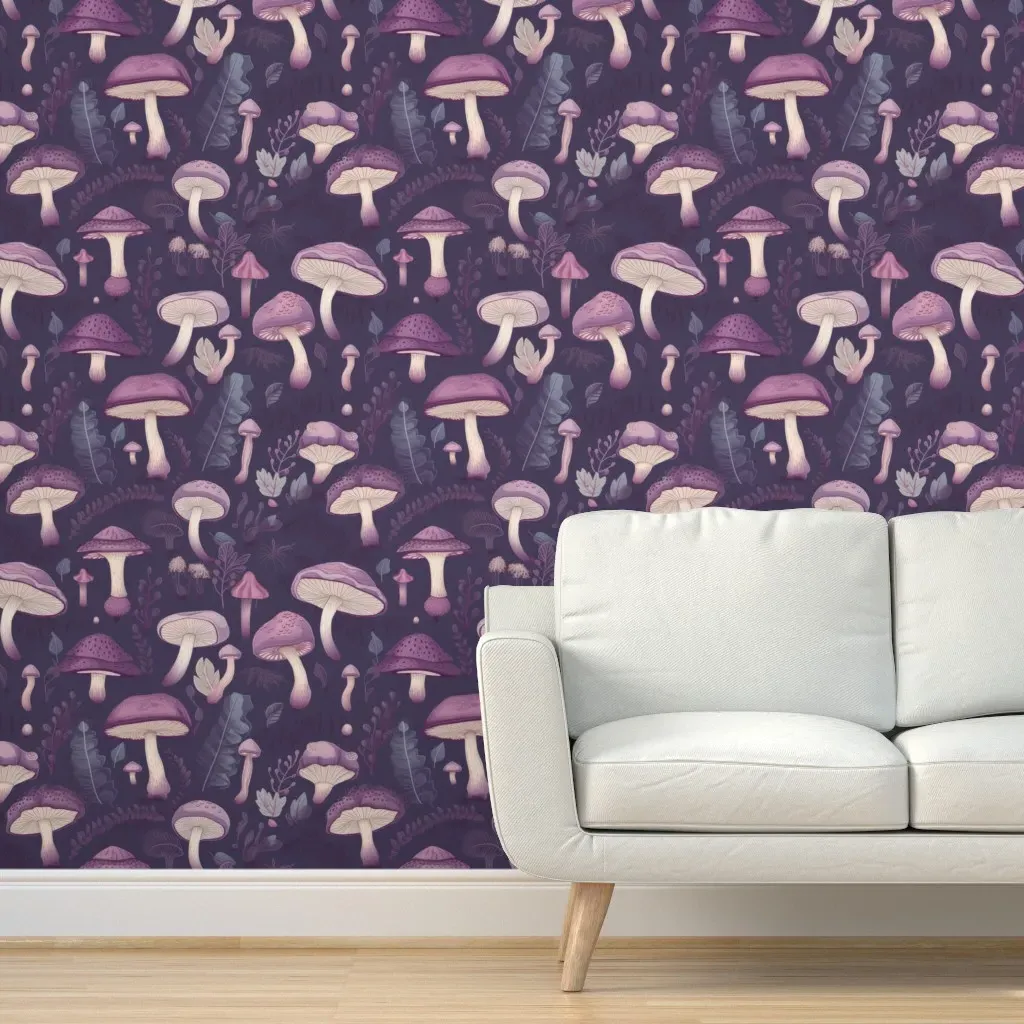 Pastel Purple Fairy Ring Peel and Stick Wallpaper - Purple product