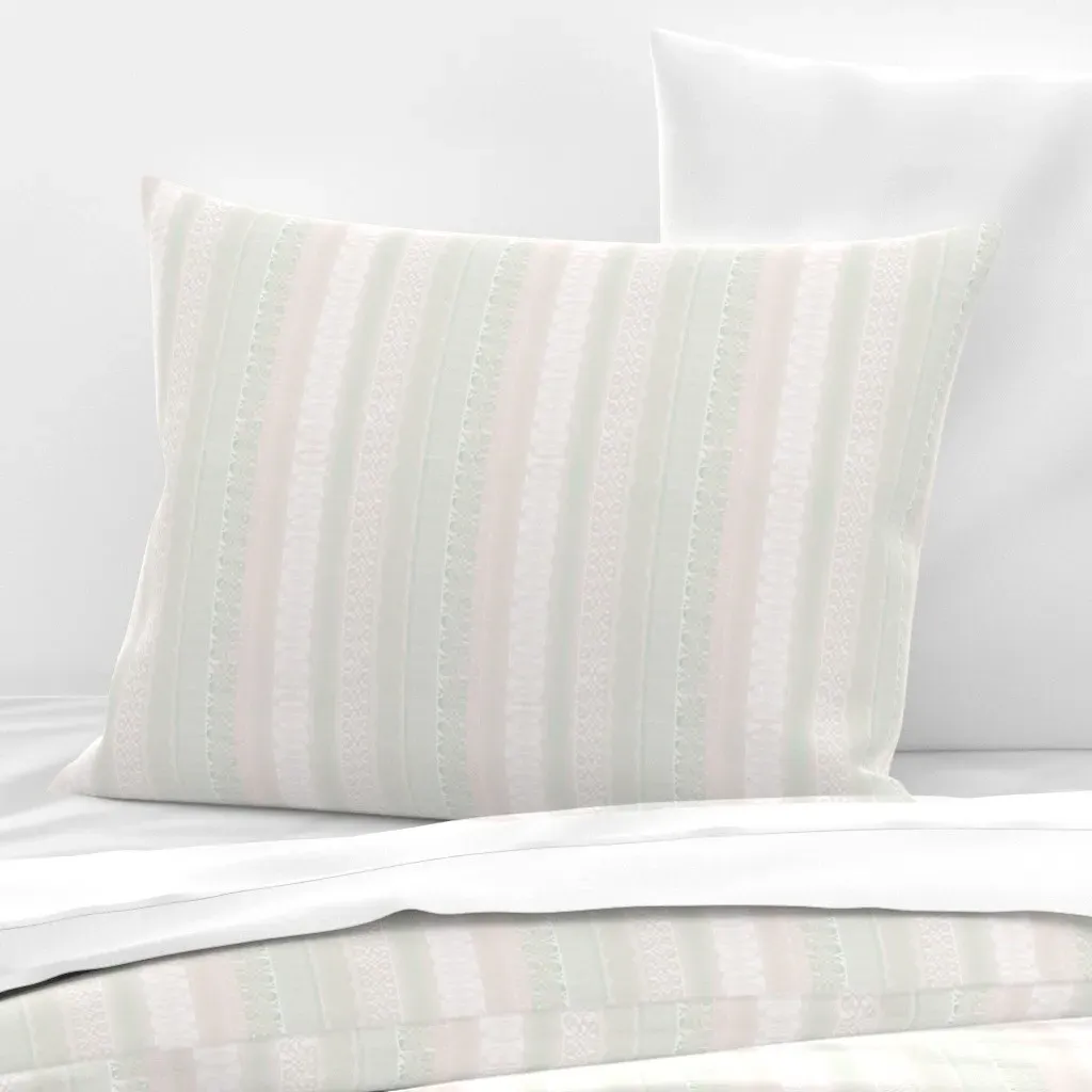 Pastel Stripes Standard Knife Edge Cushion Cover - Beige, Cotton Sateen product
