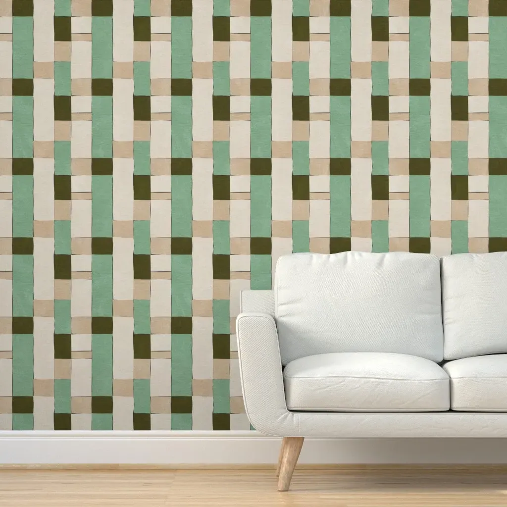 Patchouli Zellige Peel and Stick Wallpaper - Sage Green product