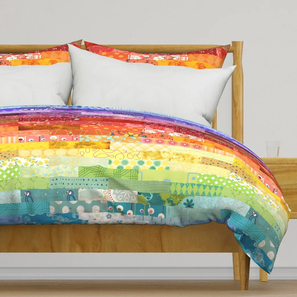 Patchwork Stripe Duvet Cover - Multicolored product