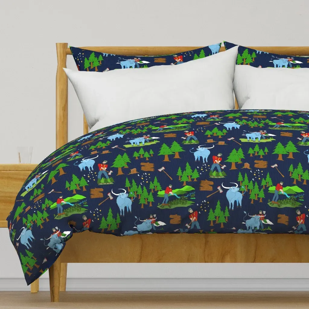 Paul Bunyan Duvet Cover - Dark Blue product