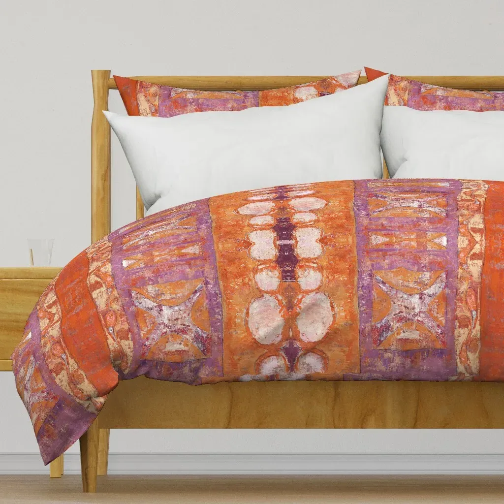 Peach Dream Under The Bridge Duvet Cover - Burnt Orange product