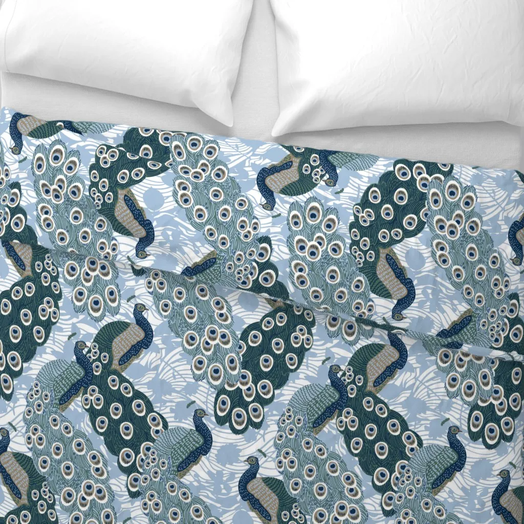 Peacock Garden Duvet Cover - Teal alternate view
