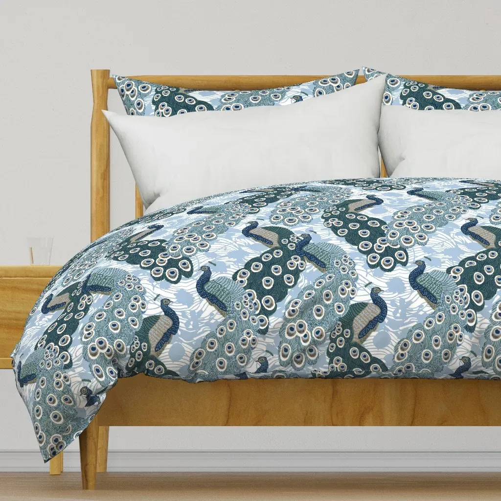 Peacock Garden Duvet Cover - Teal product