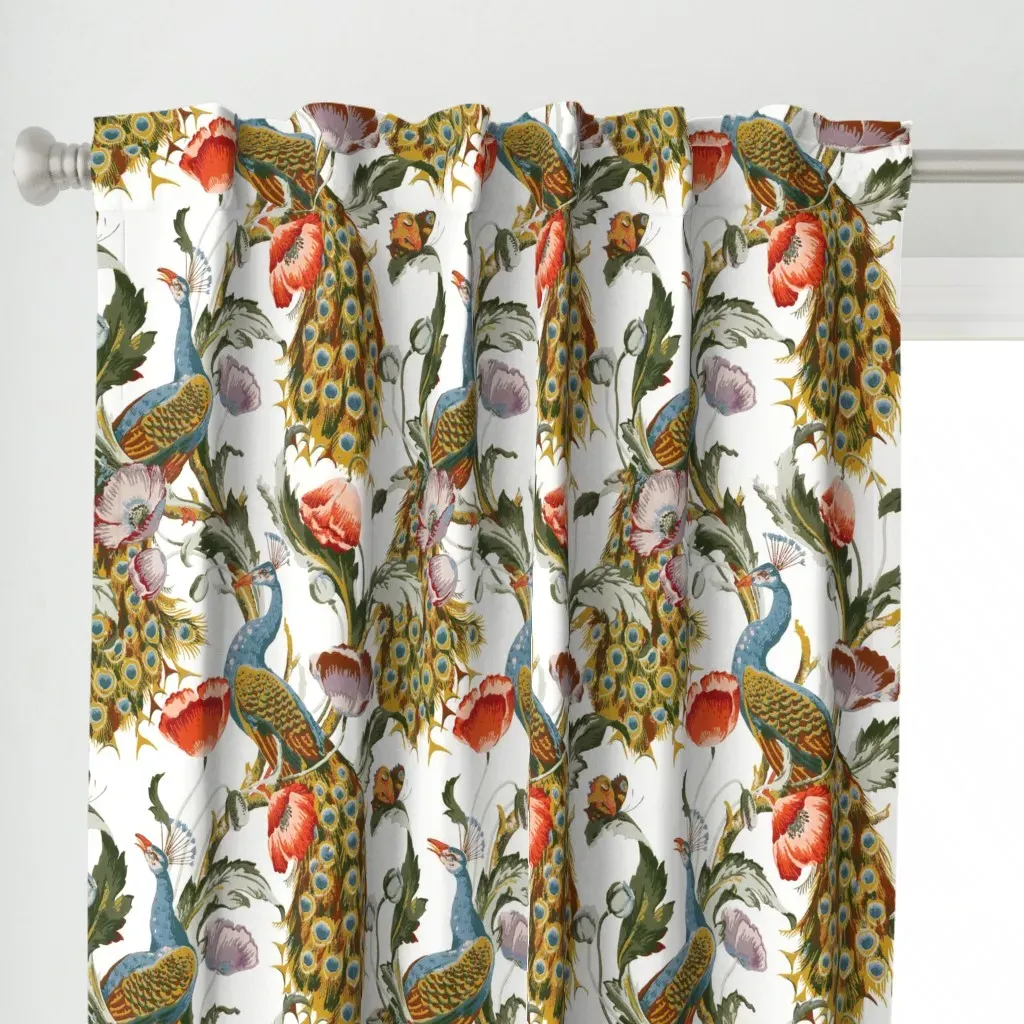 Peacock Veranda Curtain Panel - Teal alternate view