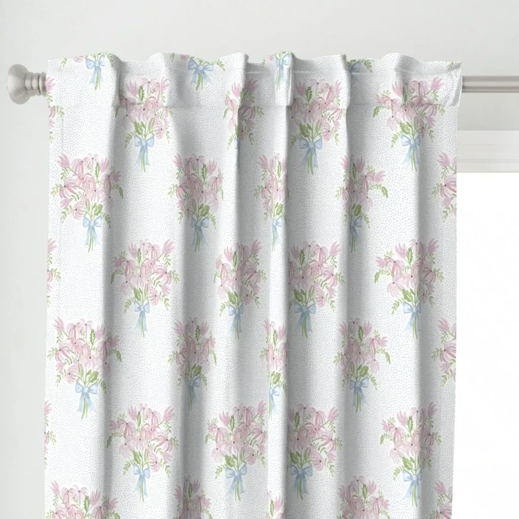 Pearl Bouquet Curtain Panel - Pink alternate view