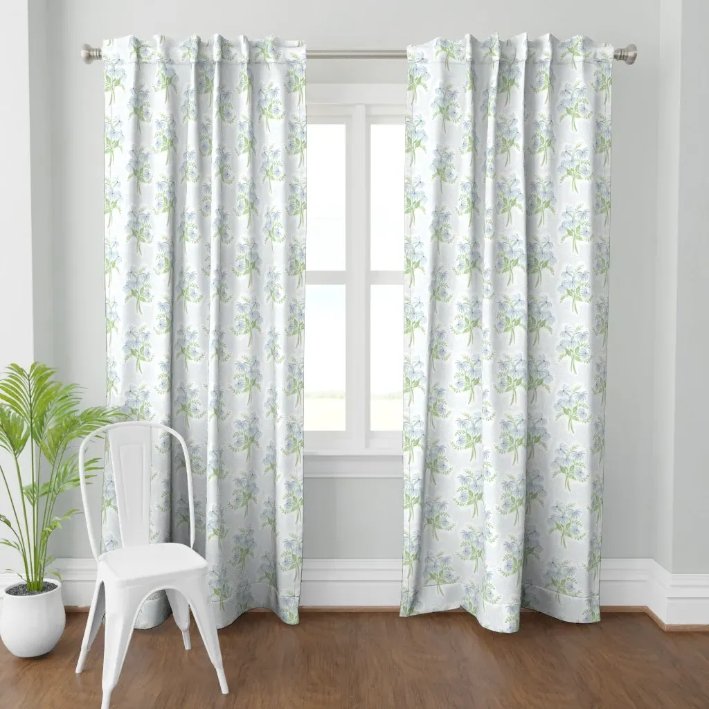 Pearl's Bouquet Curtain Panel - Light Blue product