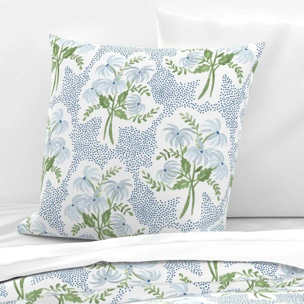 Pearl's Bouquet Euro Pillow Sham - Light Blue product