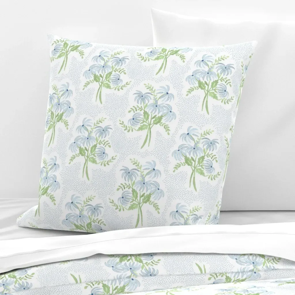Pearl's Bouquet Euro Pillow Sham - Light Blue product