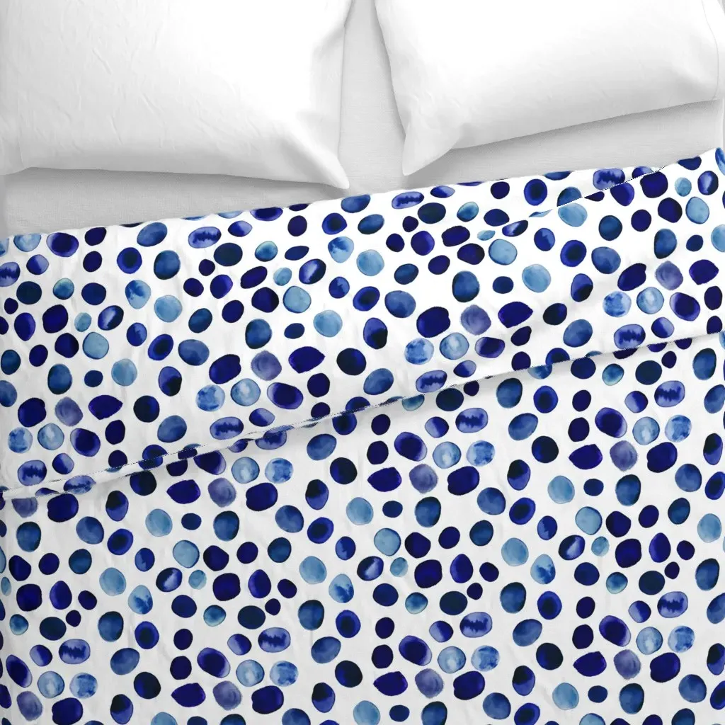 Pebble Beach Blue Duvet Cover - Dark Blue alternate view