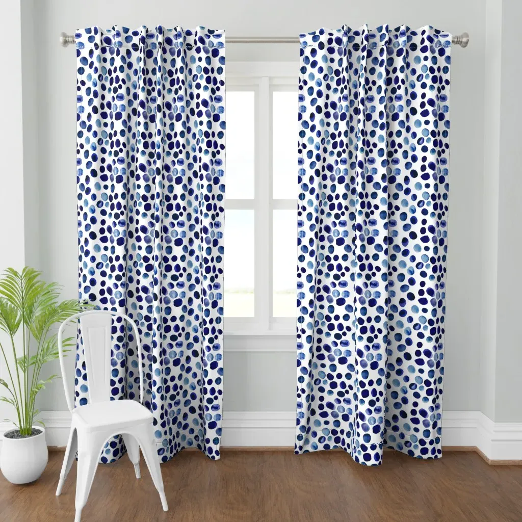 Pebble Beach Curtain Panel - Dark Blue product