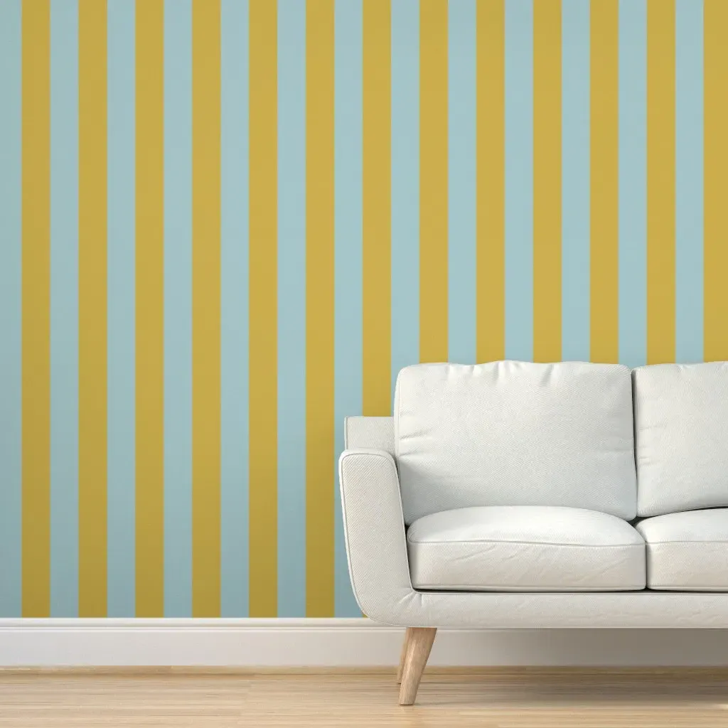 Peel and Stick Bold Stripe Wallpaper - Mustard Yellow product