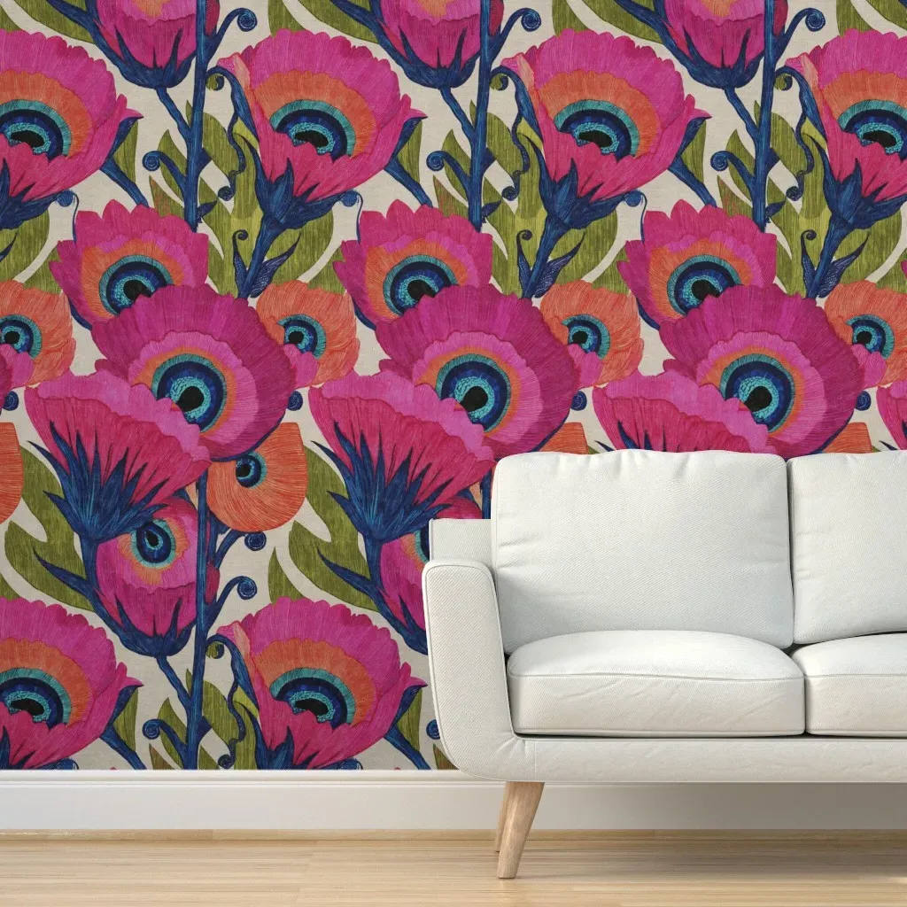 Peel and Stick Botanical Bloom Wallpaper - Pink product