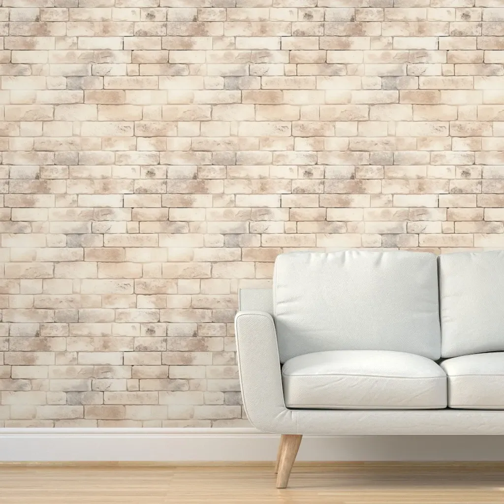 Peel and Stick Brick Facade Wallpaper - Beige product