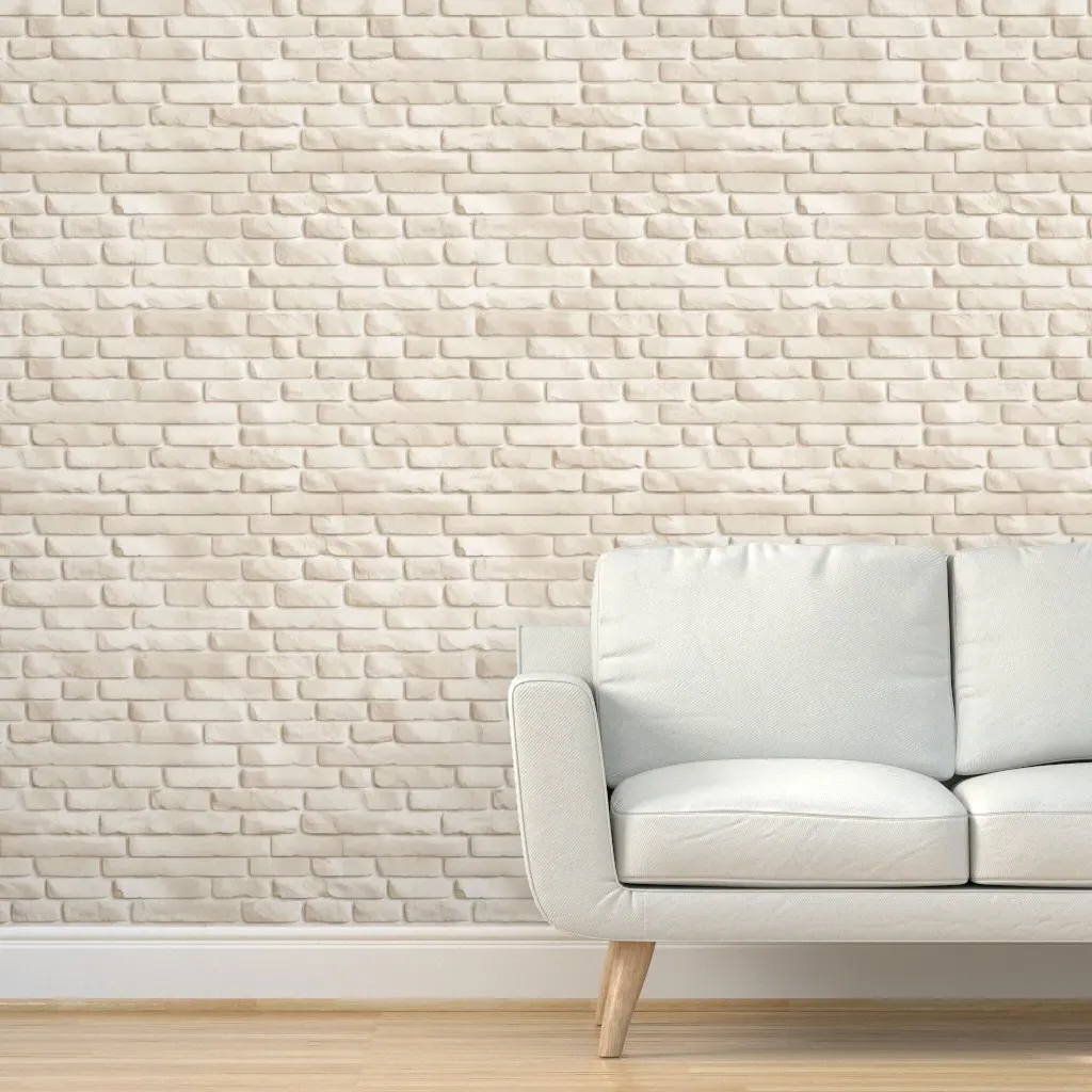 Peel and Stick Brick Wall Wallpaper - Cream product
