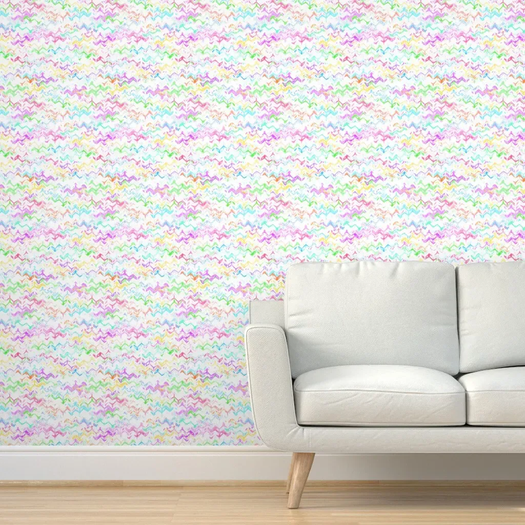 Peel and Stick Bubble Chevron Wallpaper - White product